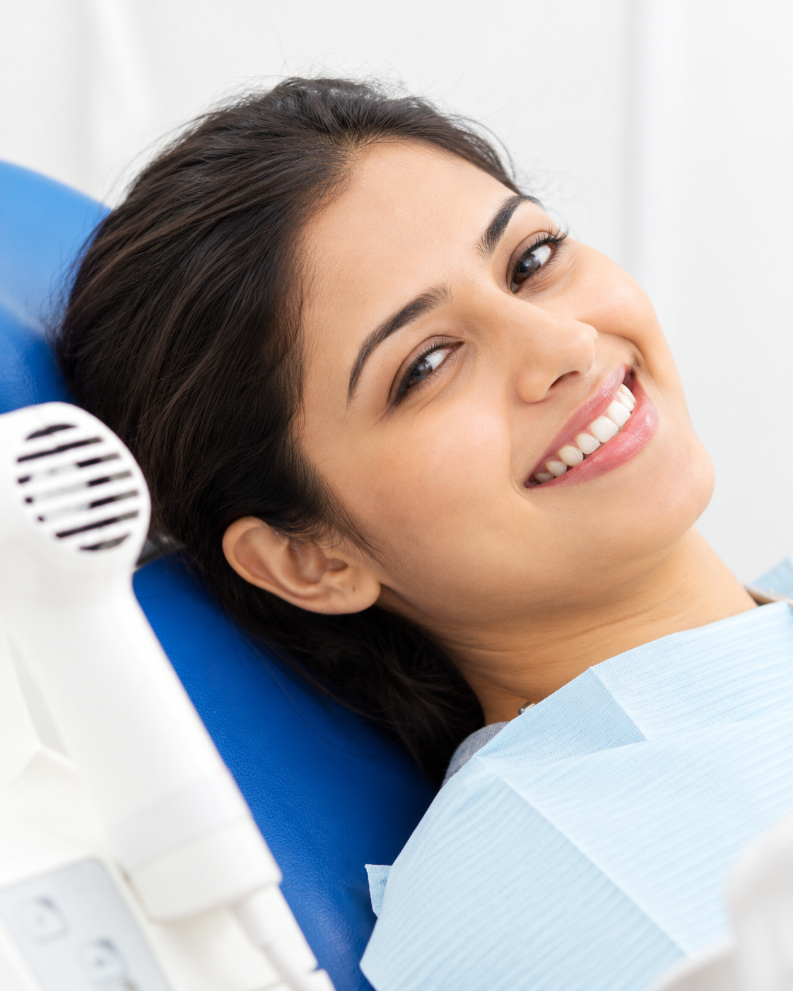 Smiling dental patient